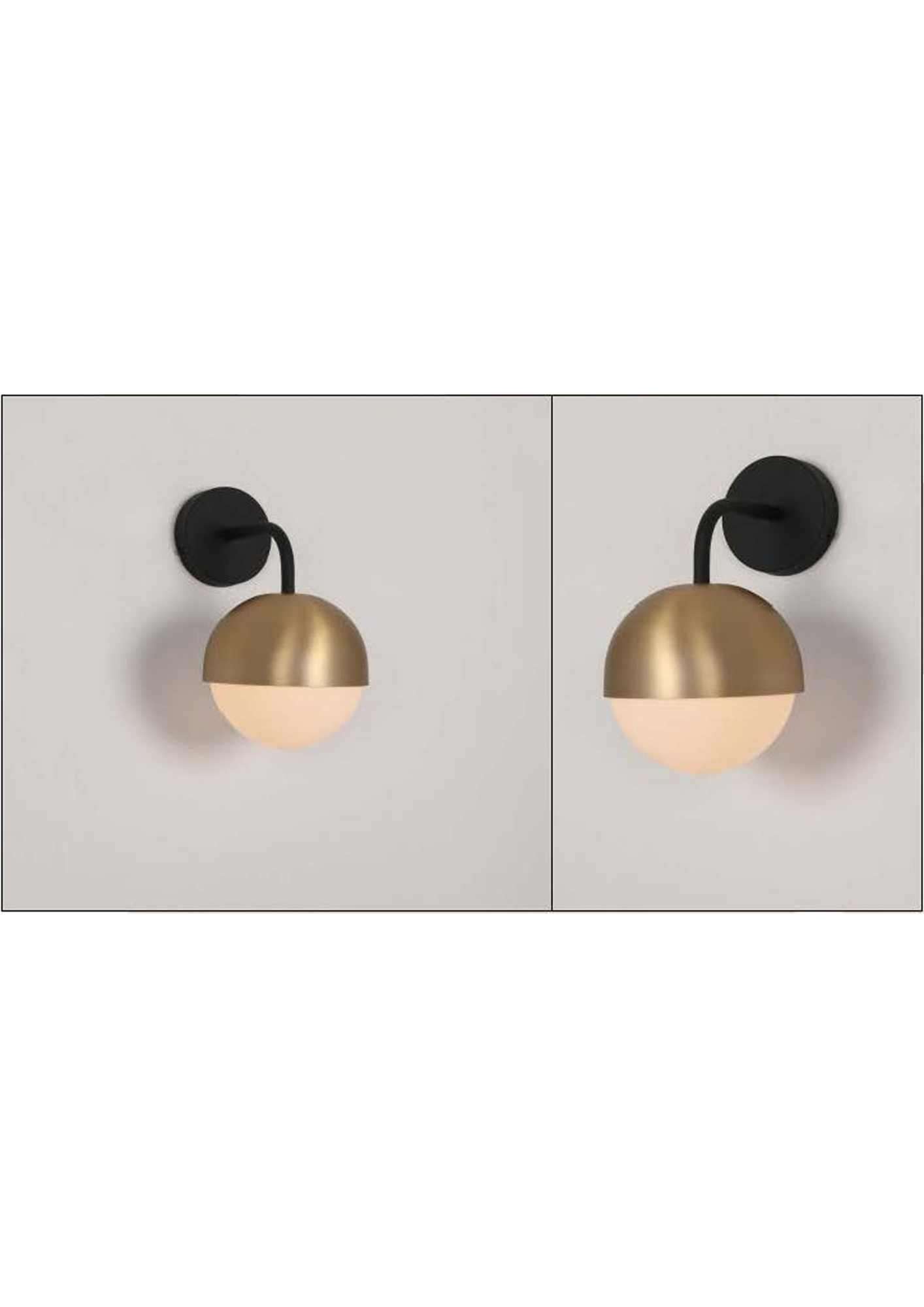 Beyond Lights - Brass Globe Sconce- GL